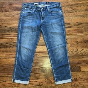 AG Adriano Goldschmied Slim Straight Leg Stevie Roll UP size 31